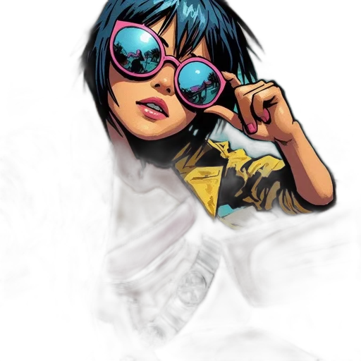 face, comic book art, cartoon, concept art transparent PNG cut-out