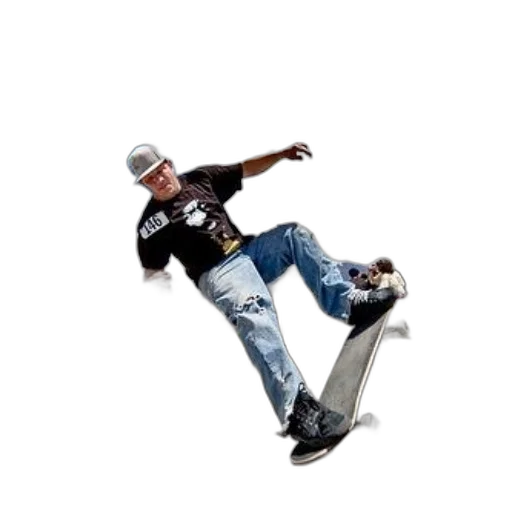 shoes, photorealistic, skateboarder, black transparent PNG cut-out
