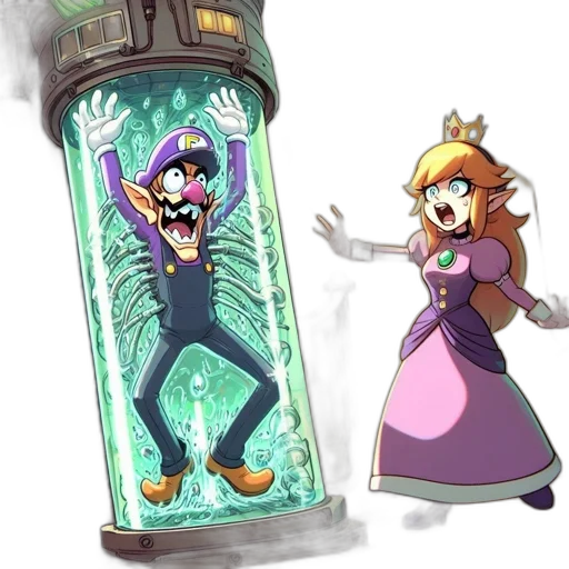 crown, dress, bottle, staff transparent PNG cut-out