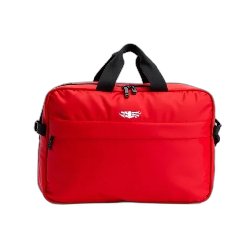 red, rectangular-shaped, bag, black transparent PNG cut-out