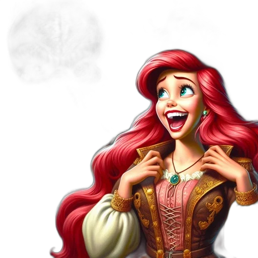 face, crown, fantasy art, 3d render transparent PNG cut-out