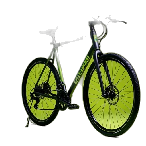 3d render, photorealistic, green, bikes transparent PNG cut-out