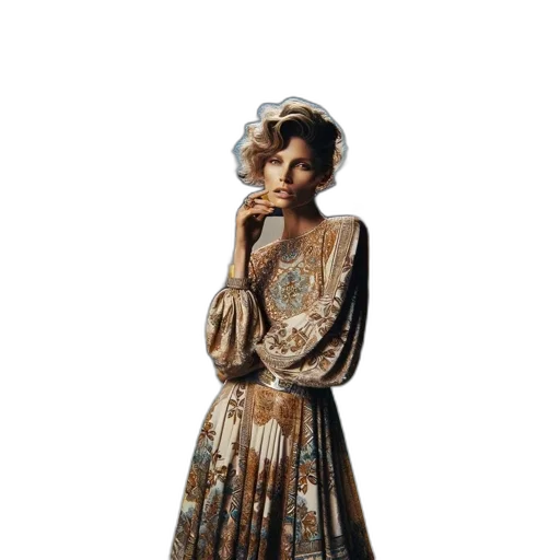 dress, jewelry, jacket, photorealistic transparent PNG cut-out