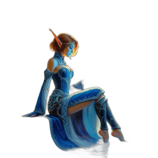 dress, staff, dragon, sword transparent PNG cut-out