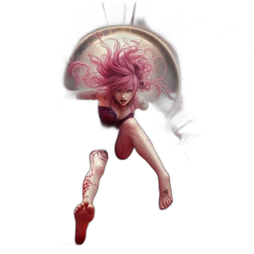 hair, hat, creature, weapon transparent PNG cut-out