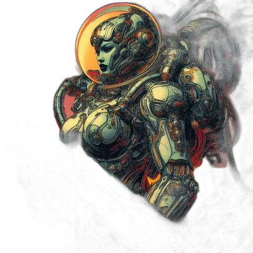 robot, mask, face, weapon transparent PNG cut-out