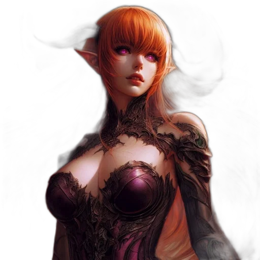dress, dragon, face, fantasy art transparent PNG cut-out