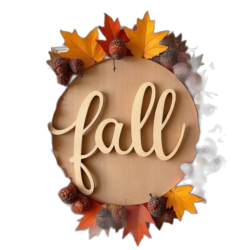 earth tones, diy, fall, sign transparent PNG cut-out