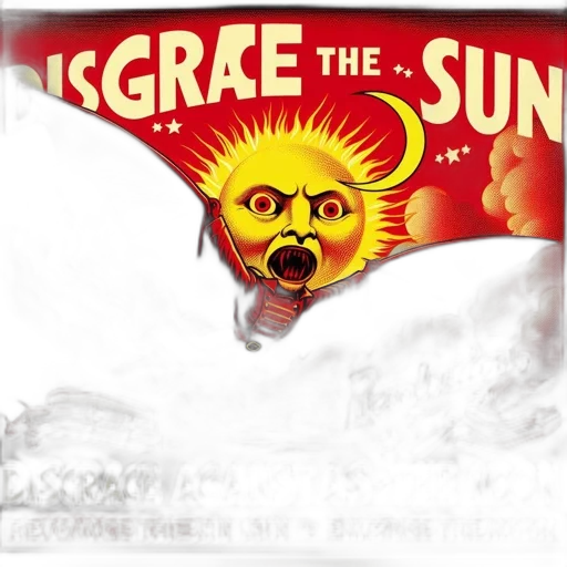 fire, sunset, poster, features transparent PNG cut-out
