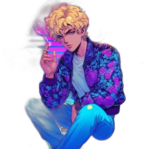 jacket, weapon, robot, staff transparent PNG cut-out