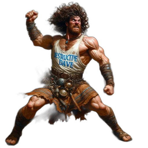 fantasy art, concept art, muscular, man transparent PNG cut-out