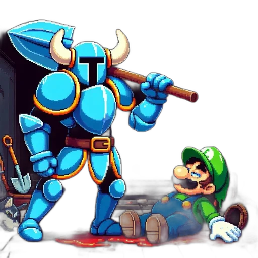 weapon, sword, robot, pixel art transparent PNG cut-out