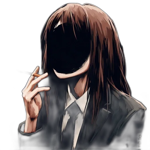 mask, face, jacket, hair transparent PNG cut-out