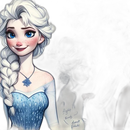 dress, crown, face, fantasy art transparent PNG cut-out