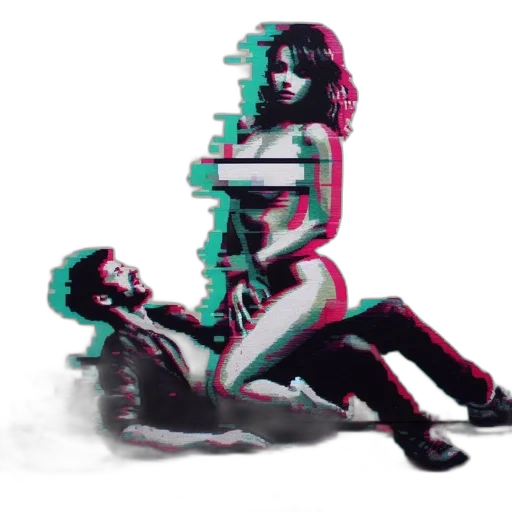 concept art, pixel art, comic book art, cyberpunk transparent PNG cut-out