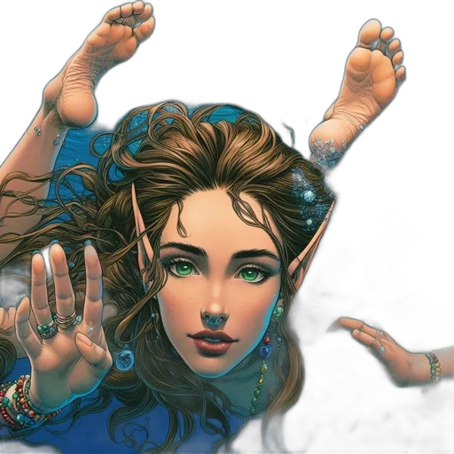 face, comic book art, fantasy art, concept art transparent PNG cut-out