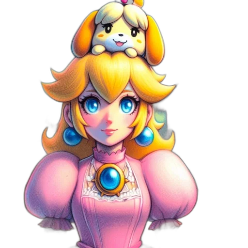 dress, crown, staff, animal transparent PNG cut-out