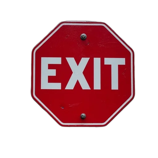 red, gate, exit, sign transparent PNG cut-out