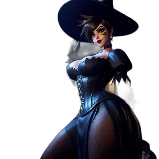 dress, hat, staff, concept art transparent PNG cut-out