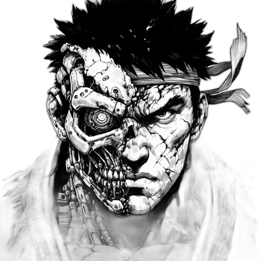 face, mask, creature, comic book art transparent PNG cut-out