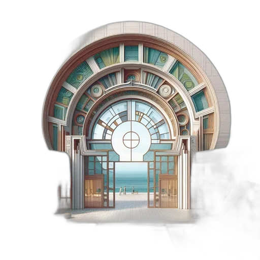 building, concept art, 3d render, photorealistic transparent PNG cut-out