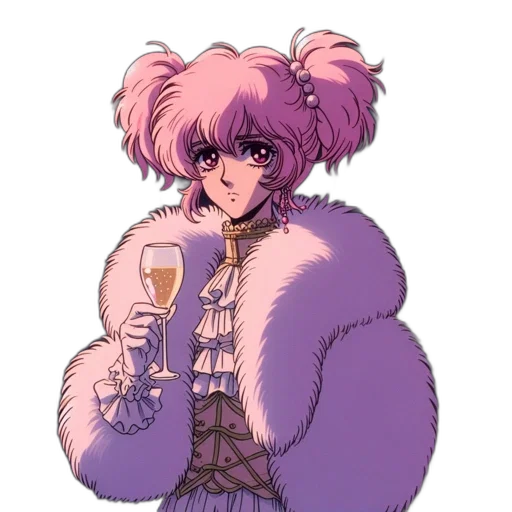 jacket, staff, hair, vaporwave transparent PNG cut-out