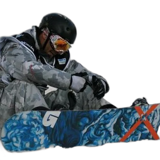 photorealistic, snow, snowboarder, camo transparent PNG cut-out