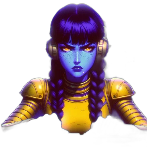 robot, jewelry, face, fantasy art transparent PNG cut-out