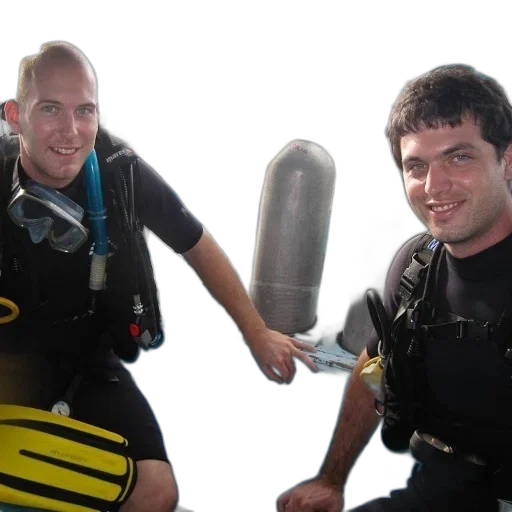 staff, underwater, two, men transparent PNG cut-out
