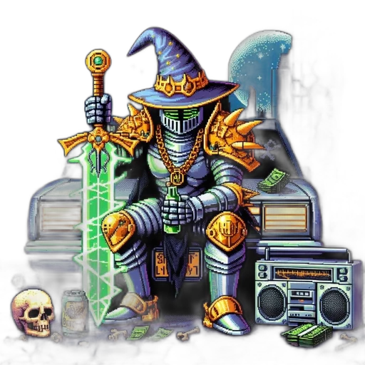 staff, robot, pixel art, concept art transparent PNG cut-out