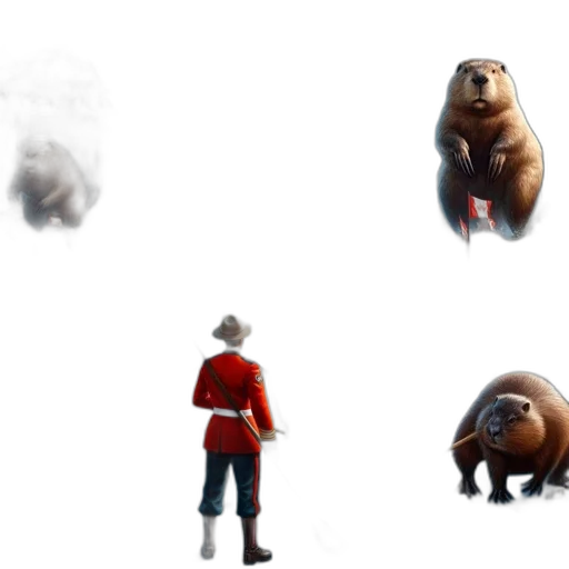 animal, concept art, 3d render, fog transparent PNG cut-out