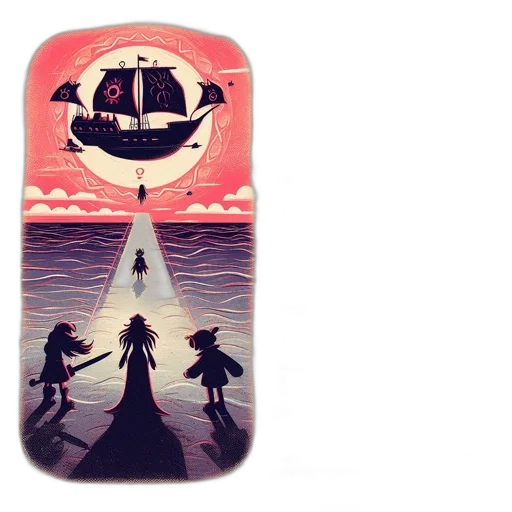 concept art, fantasy art, pixel art, sunset transparent PNG cut-out