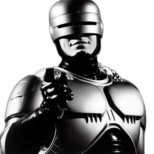 robot, staff, 3d render, concept art transparent PNG cut-out