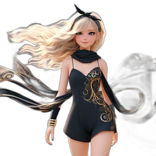 dress, jewelry, fantasy art, concept art transparent PNG cut-out