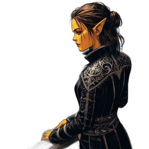 staff, dress, dragon, concept art transparent PNG cut-out