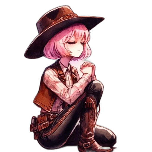 hat, staff, weapon, jacket transparent PNG cut-out