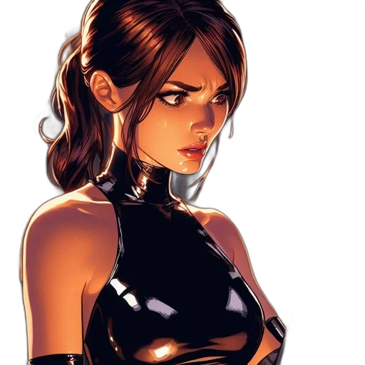 dress, comic book art, concept art, cyberpunk transparent PNG cut-out