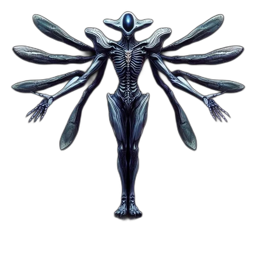 creature, robot, staff, weapon transparent PNG cut-out