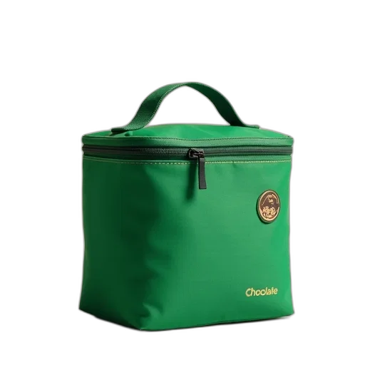 green, lunch, cooler, bag transparent PNG cut-out