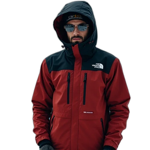 jacket, staff, face, cyberpunk transparent PNG cut-out