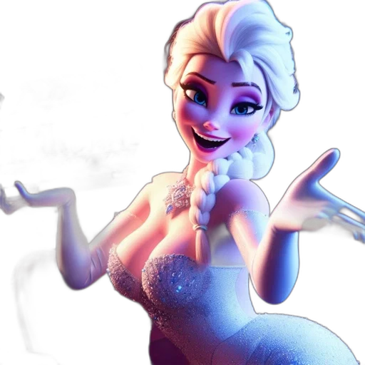 dress, concept art, 3d render, cartoon transparent PNG cut-out