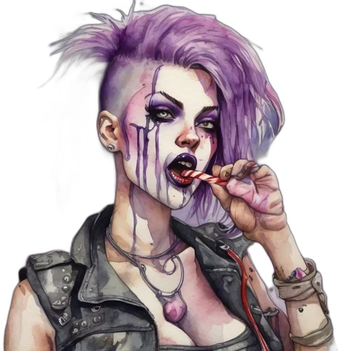 face, jacket, cyberpunk, concept art transparent PNG cut-out