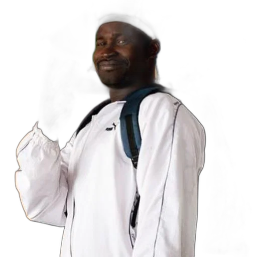 jacket, staff, animal, man transparent PNG cut-out