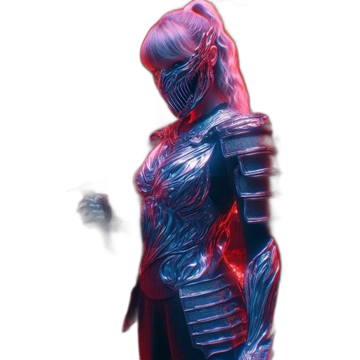 dress, robot, creature, sword transparent PNG cut-out