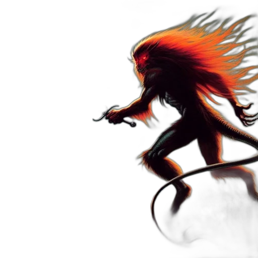 creature, dragon, animal, hair transparent PNG cut-out