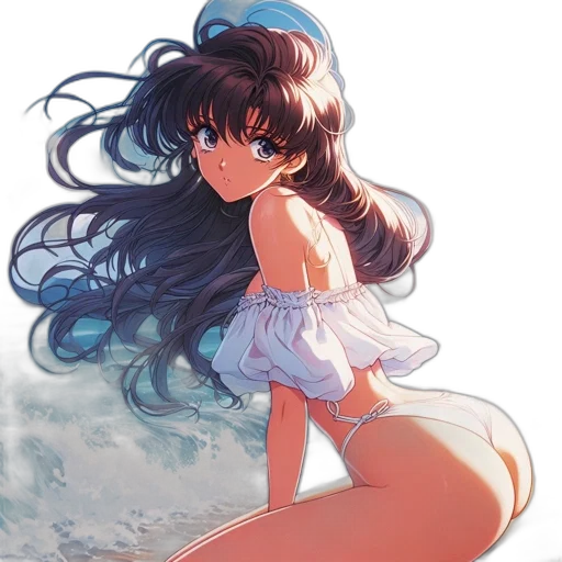 dress, anime, watercolor, fantasy art transparent PNG cut-out