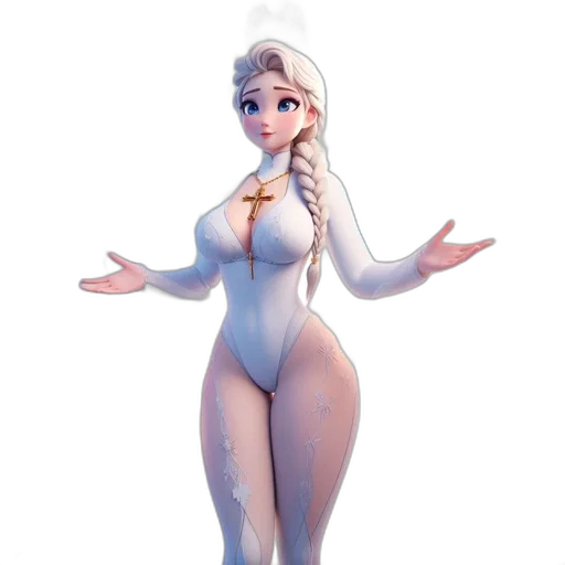 dress, crown, concept art, 3d render transparent PNG cut-out