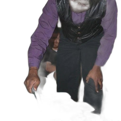 jacket, mask, staff, creature transparent PNG cut-out