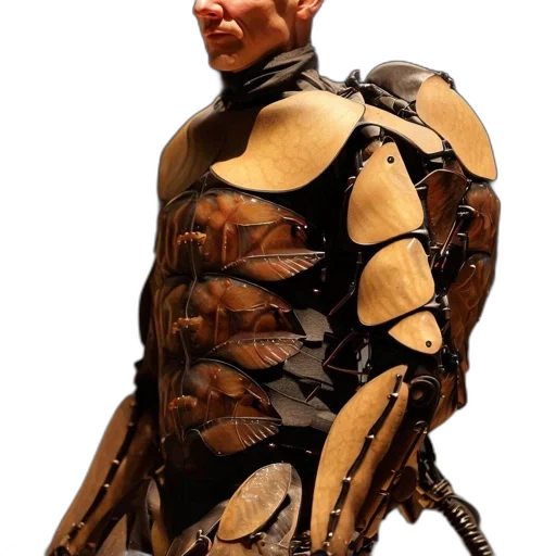 robot, jacket, face, mask transparent PNG cut-out
