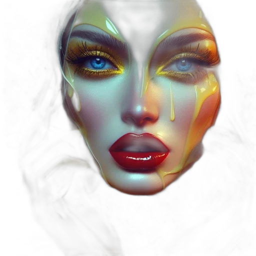 face, mask, crown, photorealistic transparent PNG cut-out